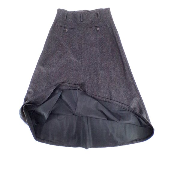 Vintage Ralph Lauren Wool Cashmere Blend Gray High Waist Flannel Midi Skirt SZ 6 - Picture 9 of 11